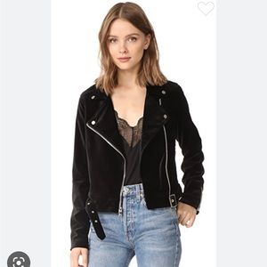 Paige Shanna Velvet Moto Jacket